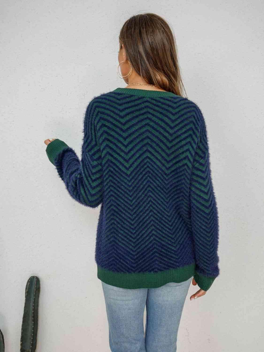 Autumn Feels Crew Neck Long Sleeve Sweater - MXSTUDIO.COM