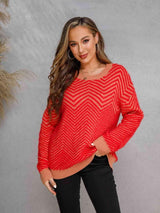 Autumn Feels Crew Neck Long Sleeve Sweater - MXSTUDIO.COM