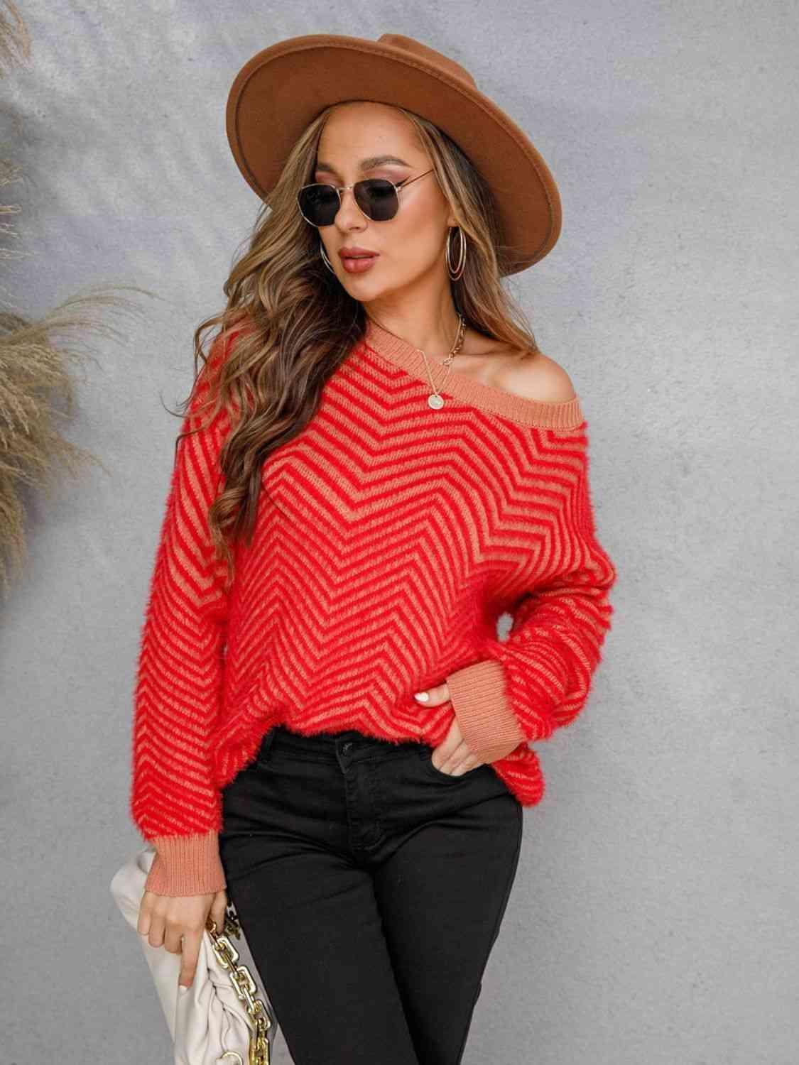 Autumn Feels Crew Neck Long Sleeve Sweater - MXSTUDIO.COM