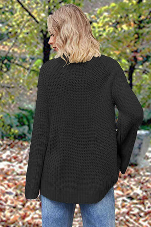 Autumn Feels Long Sleeve Open Knit Sweater - MXSTUDIO.COM