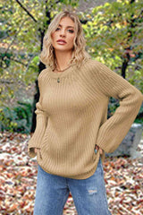 Autumn Feels Long Sleeve Open Knit Sweater - MXSTUDIO.COM