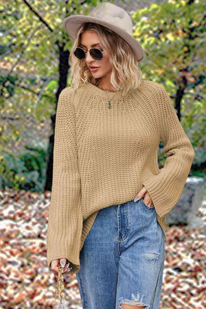 Autumn Feels Long Sleeve Open Knit Sweater - MXSTUDIO.COM