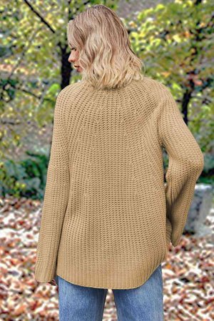 Autumn Feels Long Sleeve Open Knit Sweater - MXSTUDIO.COM