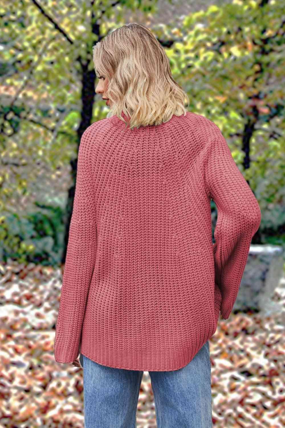 Autumn Feels Long Sleeve Open Knit Sweater - MXSTUDIO.COM