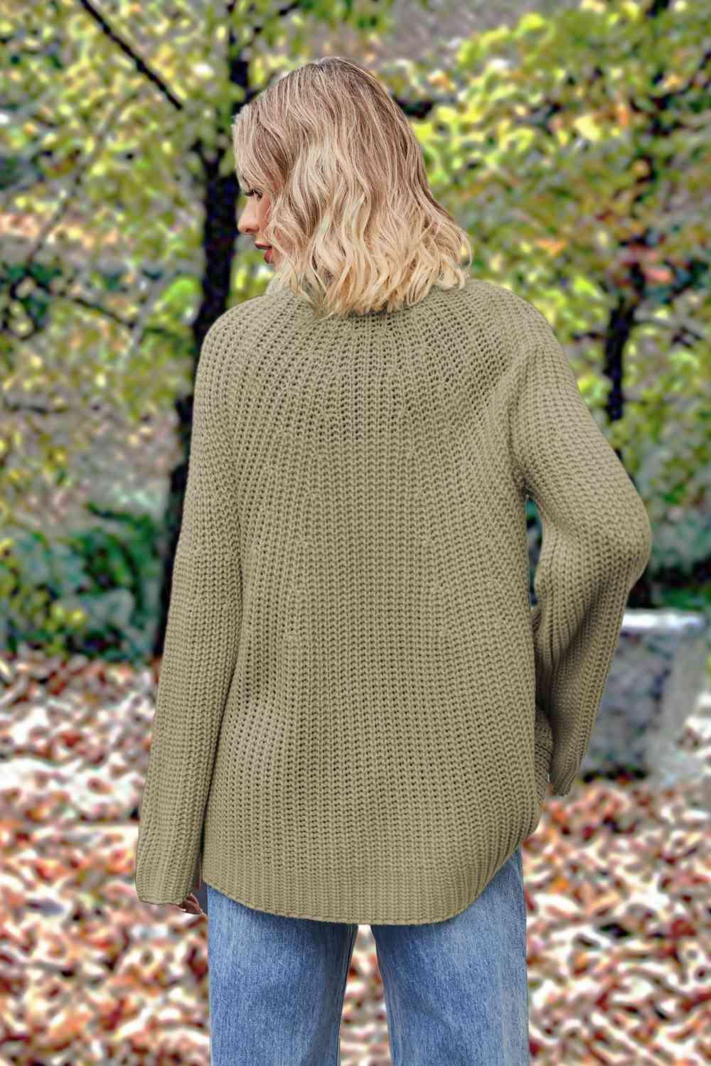 Autumn Feels Long Sleeve Open Knit Sweater - MXSTUDIO.COM