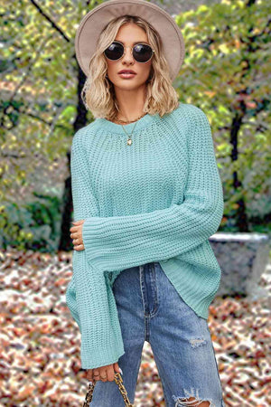 Autumn Feels Long Sleeve Open Knit Sweater - MXSTUDIO.COM