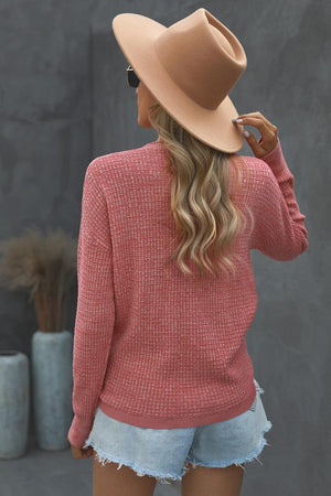 Autumn Style Knitted Long Sleeve Surplice Top - MXSTUDIO.COM