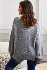 Autumn Sweetie Scoop Neck Relaxed Fit Sweater - MXSTUDIO.COM