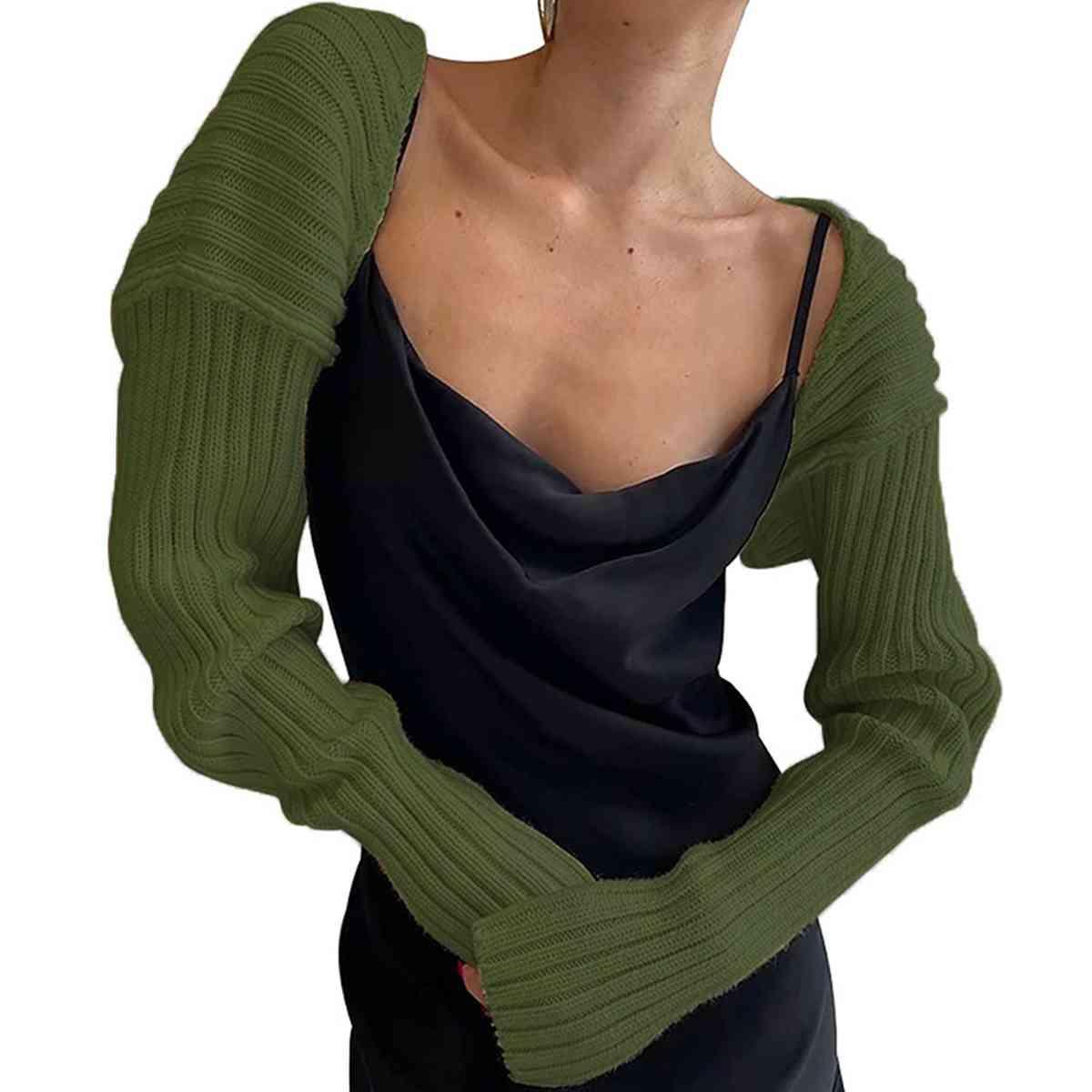 Autumn Trend Knitted Long Sleeve Bolero-MXSTUDIO.COM