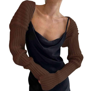 Autumn Trend Knitted Long Sleeve Bolero-MXSTUDIO.COM