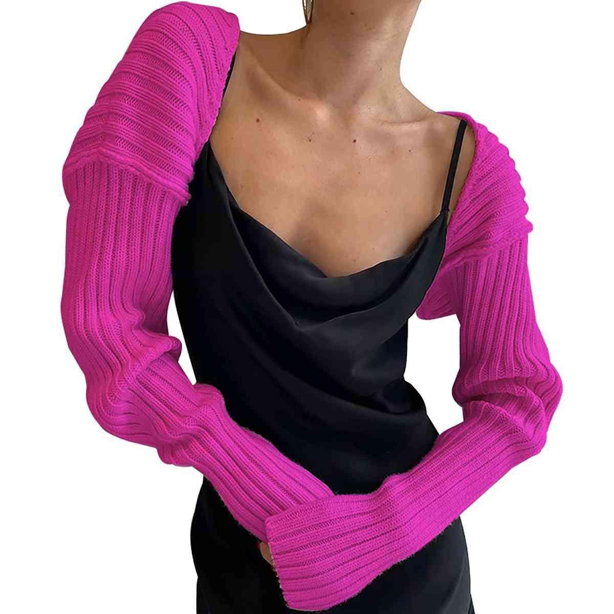 Autumn Trend Knitted Long Sleeve Bolero-MXSTUDIO.COM