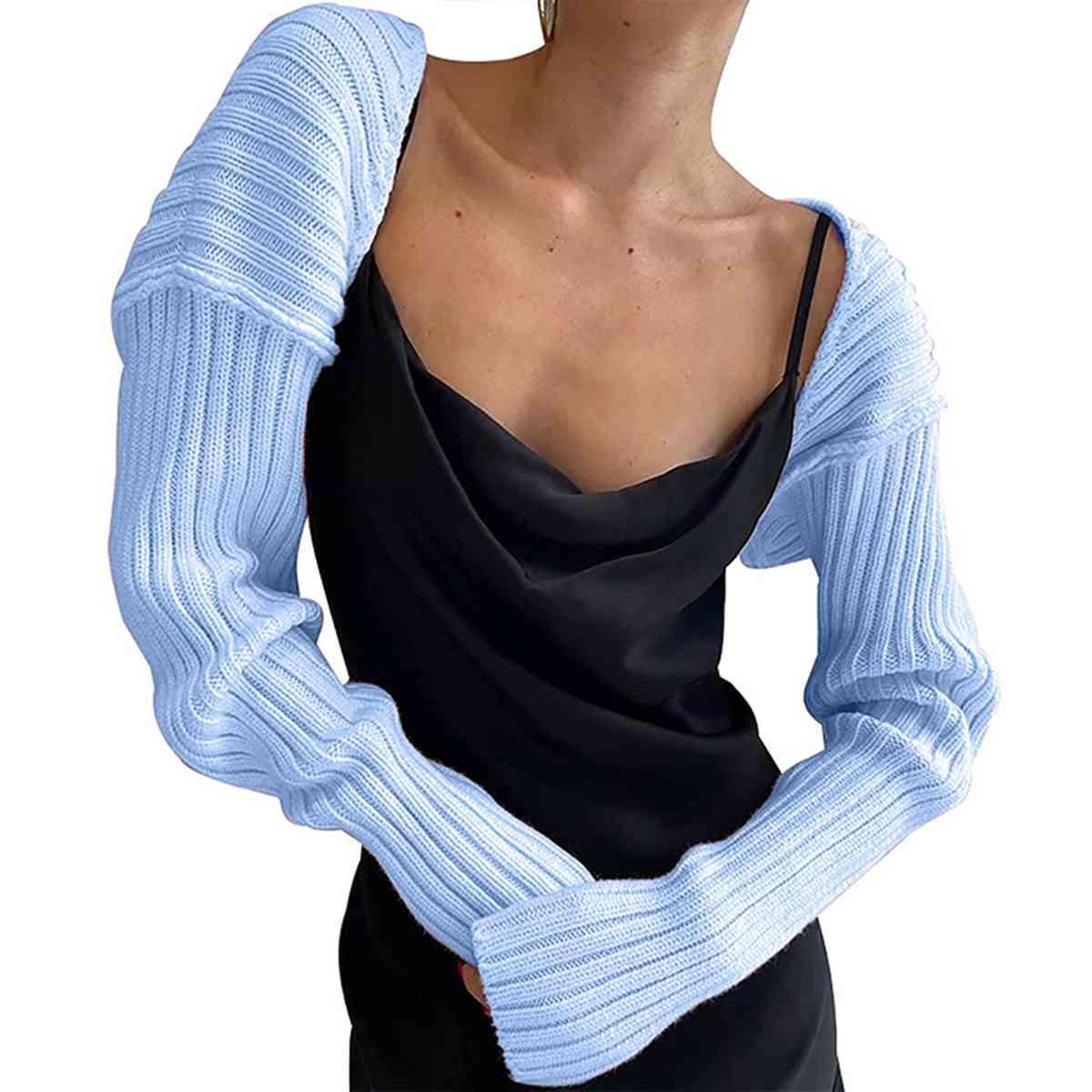 Autumn Trend Knitted Long Sleeve Bolero-MXSTUDIO.COM