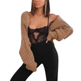 Autumn Trend Knitted Long Sleeve Bolero-MXSTUDIO.COM