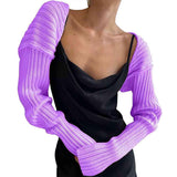 Autumn Trend Knitted Long Sleeve Bolero-MXSTUDIO.COM