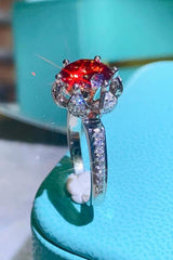 Awe-Inspiring Zircon Accents 2 Carat Moissanite Ring - MXSTUDIO.COM