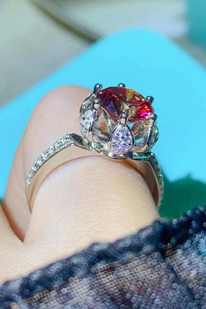 Awe-Inspiring Zircon Accents 2 Carat Moissanite Ring - MXSTUDIO.COM