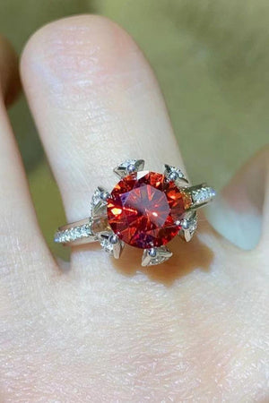 Awe-Inspiring Zircon Accents 2 Carat Moissanite Ring - MXSTUDIO.COM