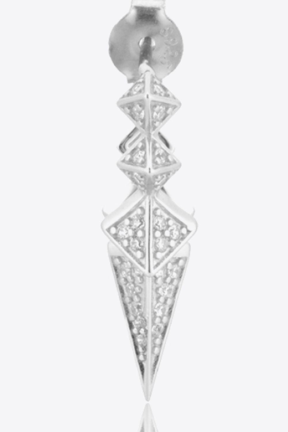 Awesome Sterling Silver Zircon Geometric Earrings - MXSTUDIO.COM