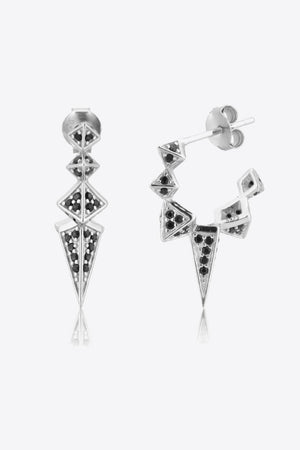 Awesome Sterling Silver Zircon Geometric Earrings - MXSTUDIO.COM