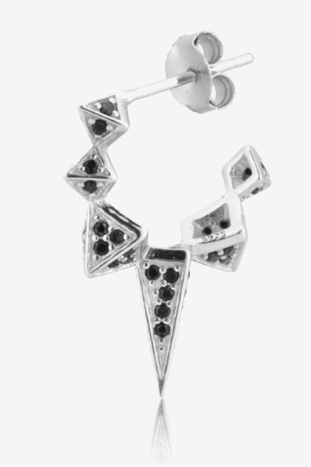 Awesome Sterling Silver Zircon Geometric Earrings - MXSTUDIO.COM