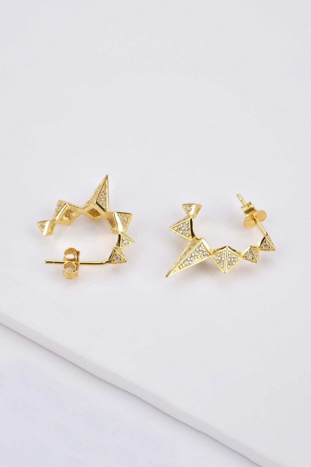 Awesome Sterling Silver Zircon Geometric Earrings - MXSTUDIO.COM