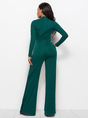 Back-Zip Jumpsuit with Flattering Fit - MXSTUDIO.COM