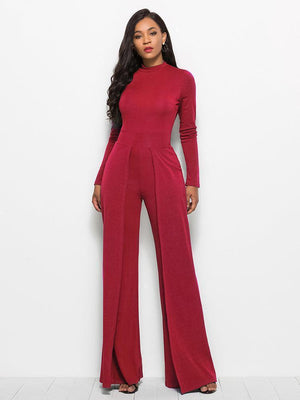 Back-Zip Jumpsuit with Flattering Fit - MXSTUDIO.COM