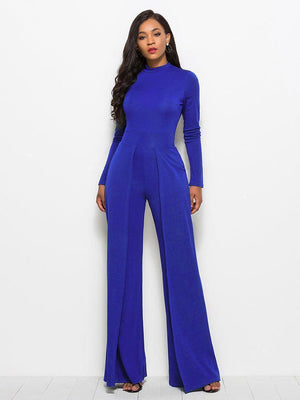 Back-Zip Jumpsuit with Flattering Fit - MXSTUDIO.COM