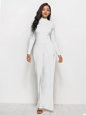 Back-Zip Jumpsuit with Flattering Fit - MXSTUDIO.COM