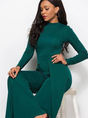 Back-Zip Jumpsuit with Flattering Fit - MXSTUDIO.COM