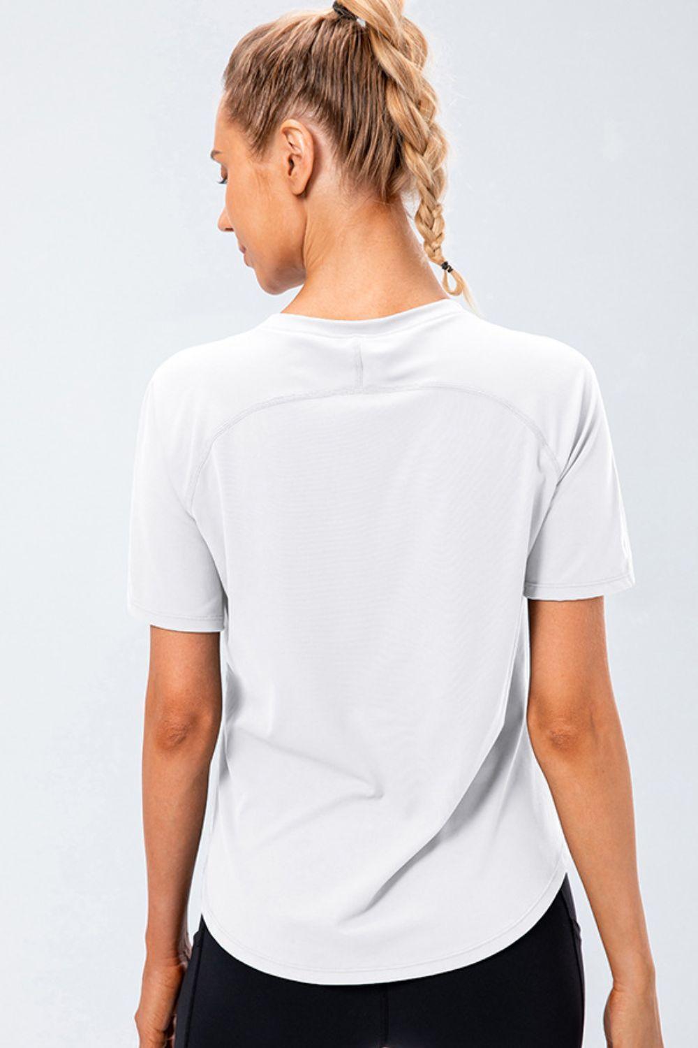 Basic Crew Neck Short Sleeve Active Tee - MXSTUDIO.COM