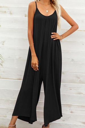 Basic Style Spaghetti Strap Jumpsuit - MXSTUDIO.COM