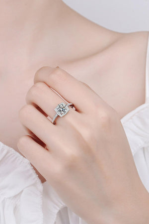 Bask In Joy 1 Carat Moissanite Ring - 925 Sterling Silver - MXSTUDIO.COM