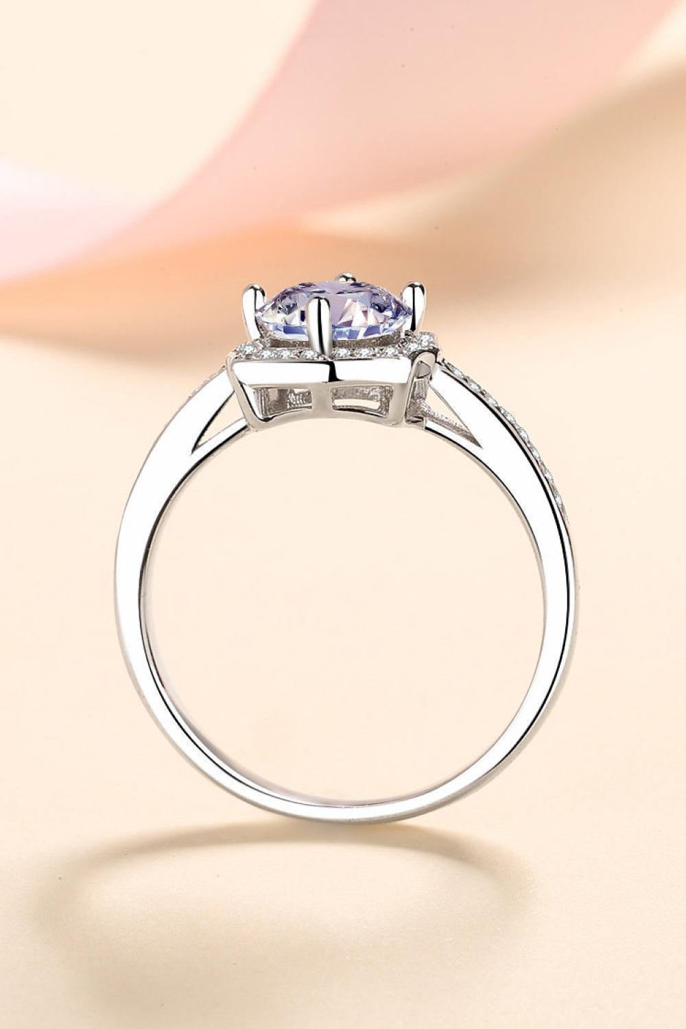 Bask In Joy 1 Carat Moissanite Ring - 925 Sterling Silver - MXSTUDIO.COM