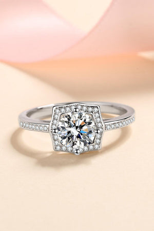 Bask In Joy 1 Carat Moissanite Ring - 925 Sterling Silver - MXSTUDIO.COM