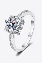 Bask In Joy 1 Carat Moissanite Ring - 925 Sterling Silver - MXSTUDIO.COM