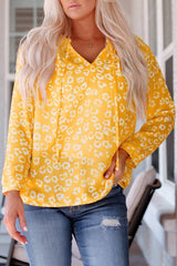 Be Bright Be You Yellow Long Sleeve Blouse - MXSTUDIO.COM