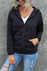 Be Cool Zip-Up Kangaroo Pocket Hoodie-MXSTUDIO.COM