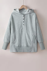 Be Emphasized Button Hoodie - MXSTUDIO.COM