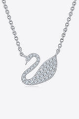 Be Ignited Swan Shape Pendant Moissanite Necklace - MXSTUDIO.COM