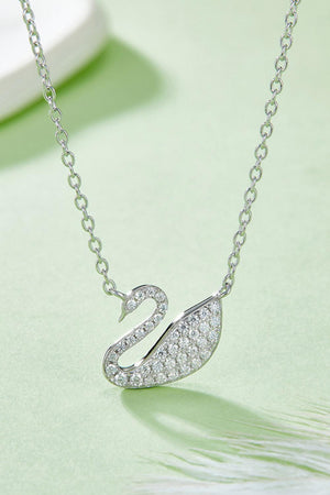 Be Ignited Swan Shape Pendant Moissanite Necklace - MXSTUDIO.COM