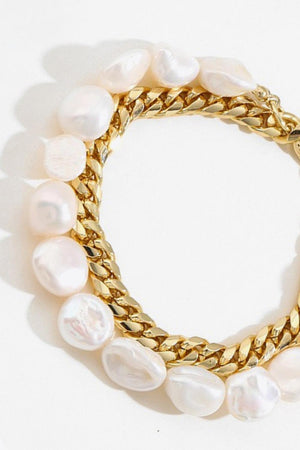 Be Impressive Two-Tone Double Layered Bracelet - MXSTUDIO.COM