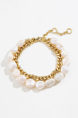 Be Impressive Two-Tone Double Layered Bracelet - MXSTUDIO.COM