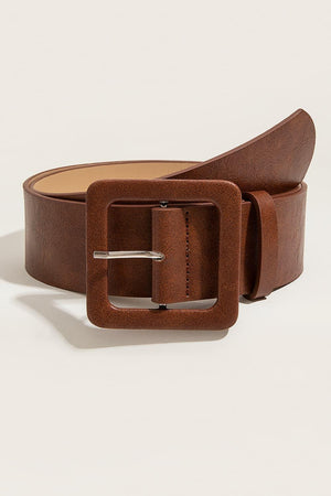 Be Memorable Burnt Umber Women Leather Belt - MXSTUDIO.COM