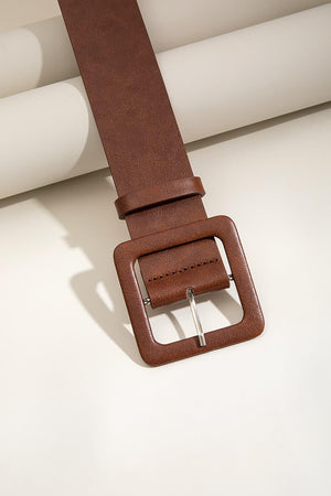 Be Memorable Burnt Umber Women Leather Belt - MXSTUDIO.COM