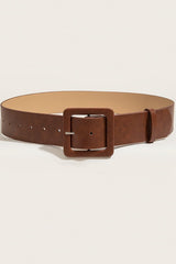 Be Memorable Burnt Umber Women Leather Belt - MXSTUDIO.COM