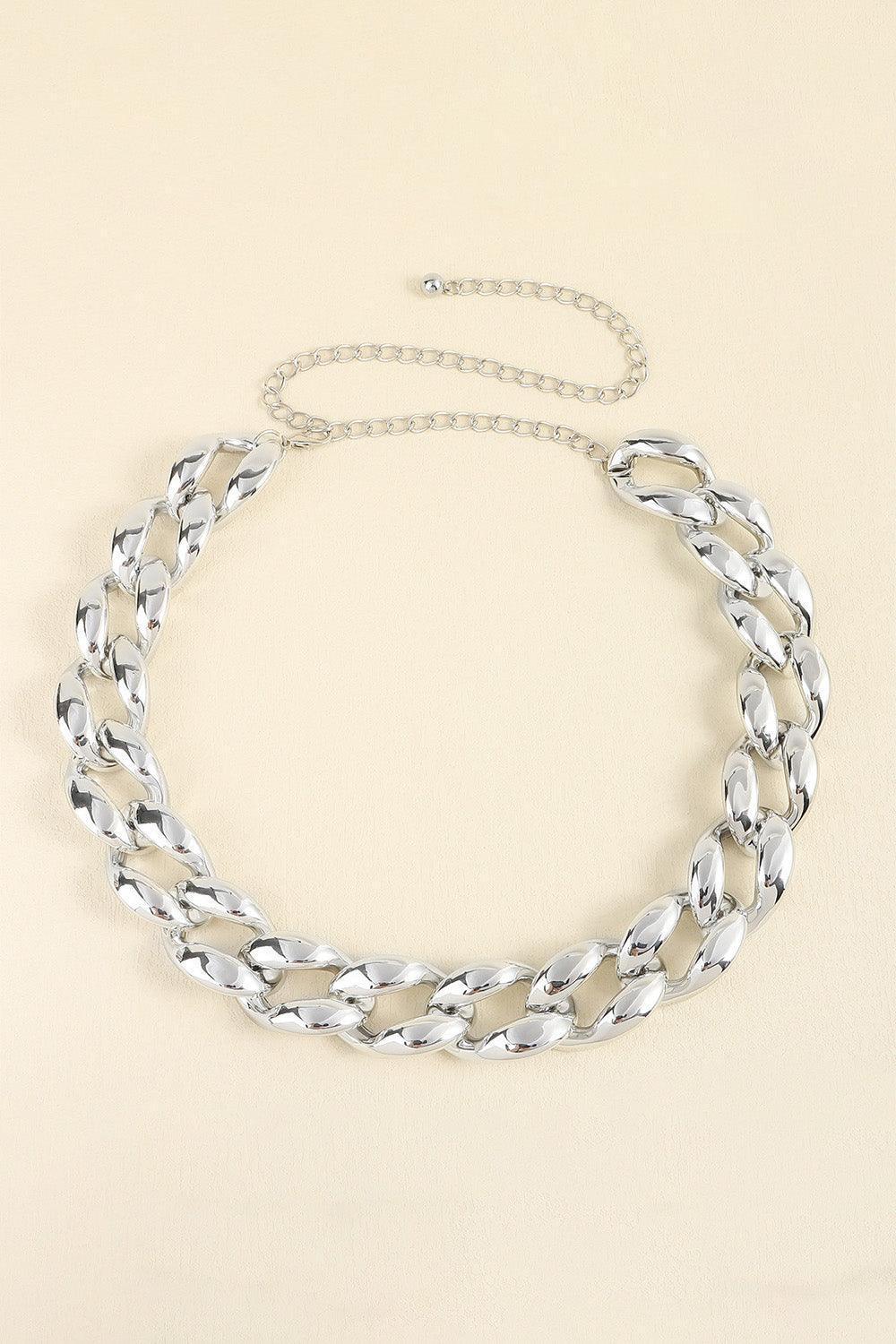 Be Noticed Acrylic Curb Womens Chain Belt - MXSTUDIO.COM