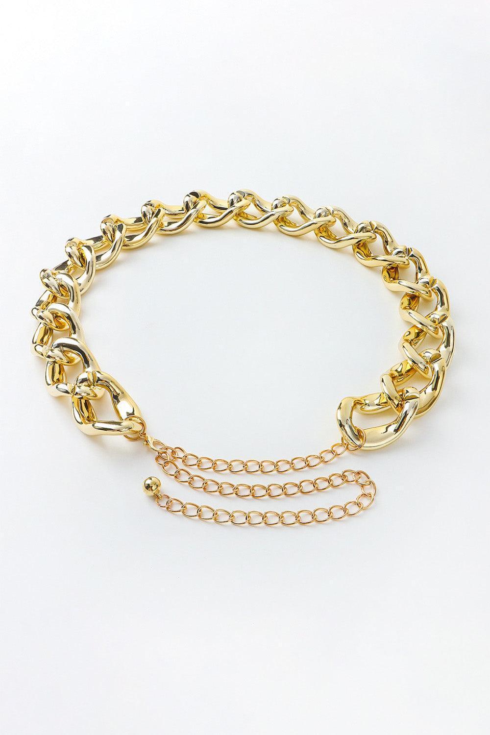 Be Noticed Acrylic Curb Womens Chain Belt - MXSTUDIO.COM