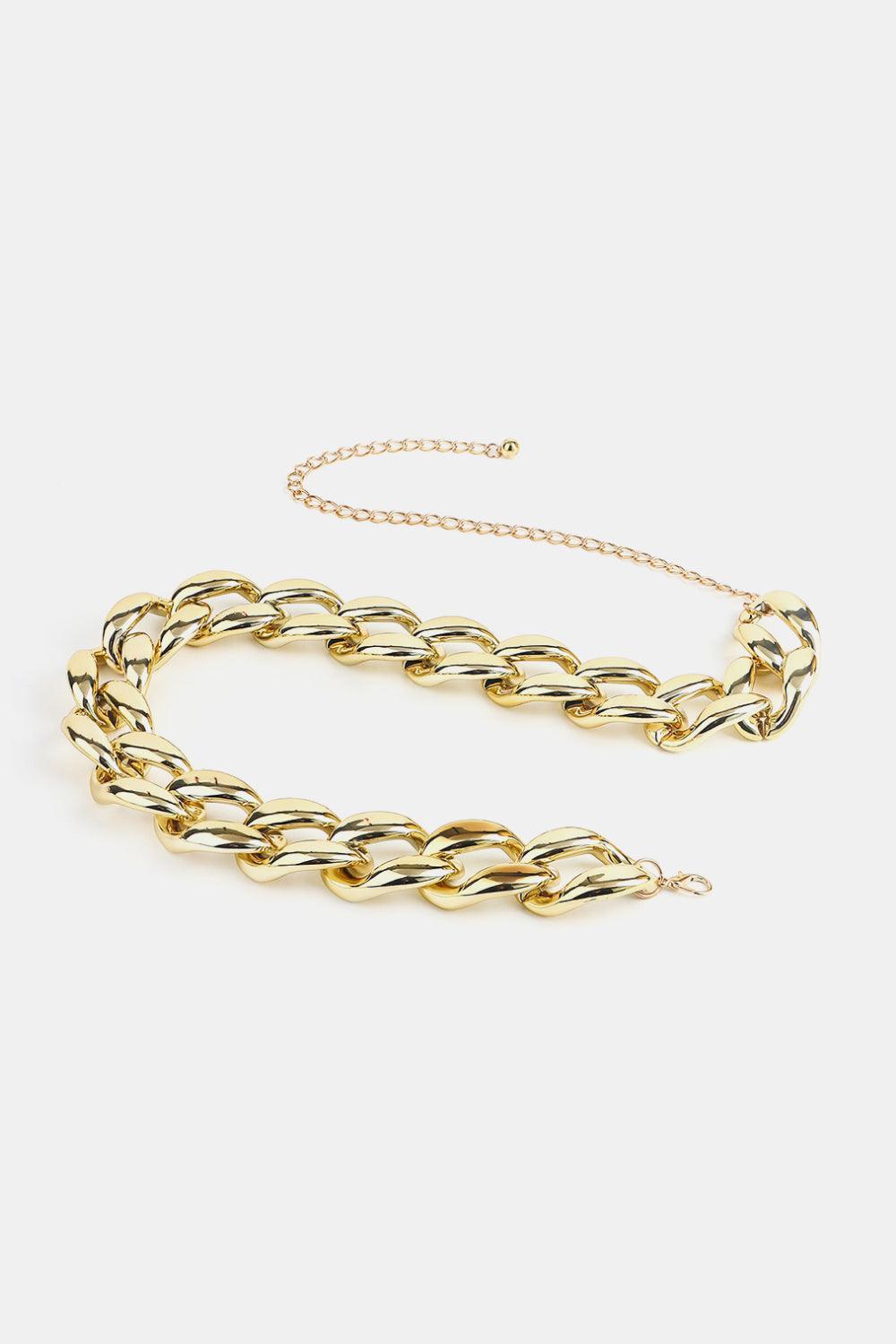 Be Noticed Acrylic Curb Womens Chain Belt - MXSTUDIO.COM