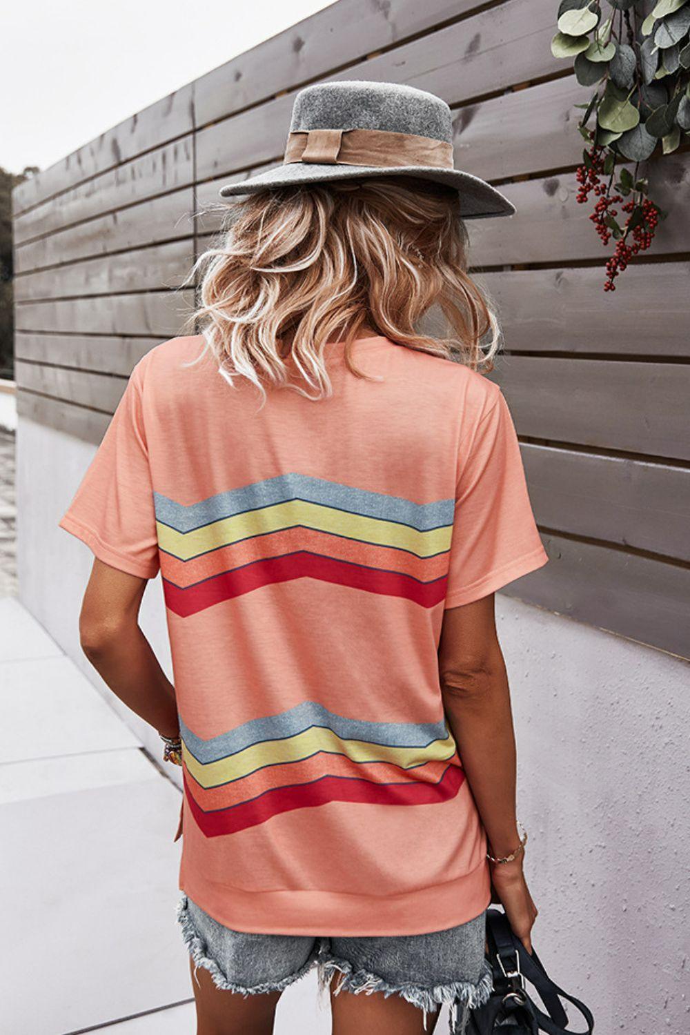 Be Real Short Sleeve Chevron T Shirt - MXSTUDIO.COM